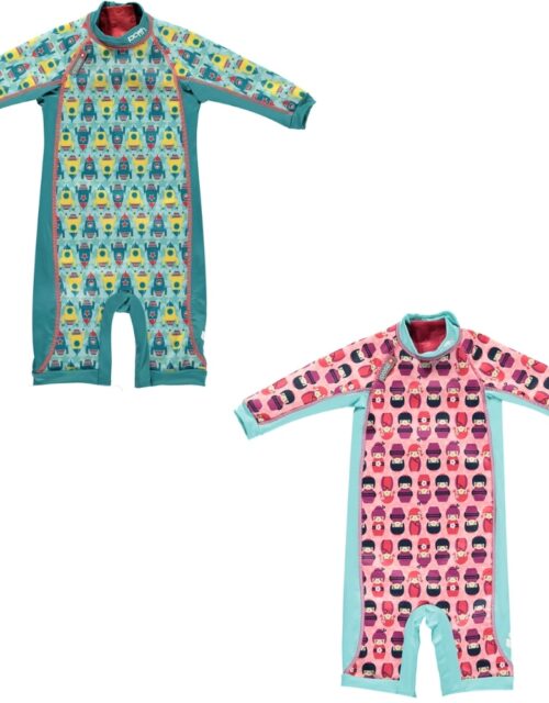 Close Pop-In Long Sleeve Toddler Swim Suit UPF50+ Rockets